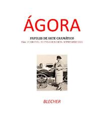 Portada:Ágora: papeles de arte gramático. Núm. 13, septiembre 2022