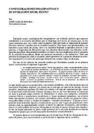 Configuraciones imaginativas y su evolución en el texto 
 / por José Carlos Rovira Soler 
  | Biblioteca Virtual Miguel de Cervantes