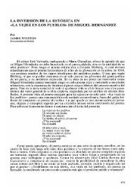 Portada:La inversión de la retórica en \"La vejez en los pueblos\" de Miguel Hernández / James Whiston