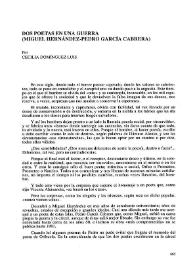 Portada:Dos poetas en una guerra (Miguel Hernández - Pedro García Cabrera) / por Cecilia Domínguez Luis   