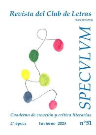 Speculum. Revista del Club de Letras. Segunda época, núm 51, 2023 | Biblioteca Virtual Miguel de Cervantes