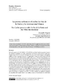 Portada:La prensa carlista en el exilio: \"La Voz de la Patria\" y la internacional blanca / Alexandre Dupont