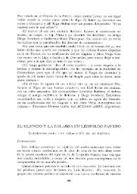 El silencio y la palabra en Leopoldo Panero  / Héctor Giovannoni | Biblioteca Virtual Miguel de Cervantes