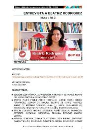 More information Transcripción de la "Entrevista a Beatriz Rodríguez (Musa a las 9)"