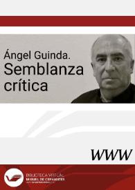 Ángel Guinda. Semblanza crítica  / Manuel Martínez-Forega | Biblioteca Virtual Miguel de Cervantes