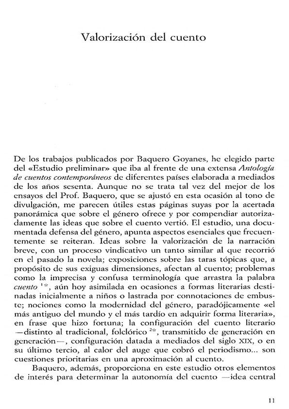 Estudio preliminar de "Antología de cuentos contemporáneos"  / Mariano Baquero Goyanes | Biblioteca Virtual Miguel de Cervantes