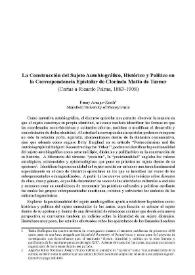 Más información sobre La construcción del sujeto autobiográfico, histórico y político en la correspondencia epistolar de Clorinda Matto de Turner (Cartas a Ricardo Palma, 1885-1908) / Fanny Arango-Keeth