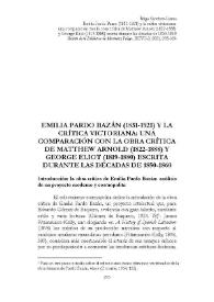 Emilia Pardo Bazán (1851-1921) y la crítica victoriana: una comparación con la obra crítica de Matthew Arnold (1822-1888) y George Eliot (1819-1880) escrita durante las décadas de 1850-1860  / Íñigo Sánchez-Llama | Biblioteca Virtual Miguel de Cervantes