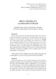 Portada:Mito y poesía en \"La saga-fuga de J.B.\" / David Pérez Álvarez, Soledad Cuba López 