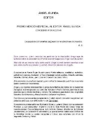 Ángel Guinda, editor / Trinidad Ruiz Marcellán | Biblioteca Virtual Miguel de Cervantes