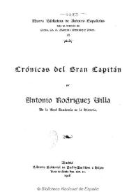 Más información sobre Crónicas del Gran Capitán  / por Antonio Rodríguez Villa