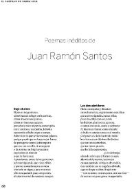 Poemas inéditos de Juan Ramón Santos / Juan Ramón Santos | Biblioteca Virtual Miguel de Cervantes
