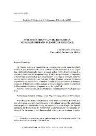 Evolución política y religiosa de la Monarquía Hispana durante el siglo XVII / José Martínez Millán | Biblioteca Virtual Miguel de Cervantes
