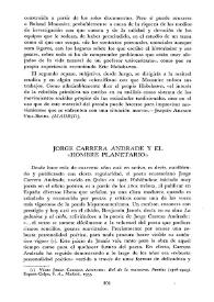 Portada:Jorge Carrera Andrade y \"El hombre planteario\" / Francisco Lucio