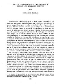 De la imposibilidad del poema y sobre los jóvenes poetas  / por Eduardo Tijeras | Biblioteca Virtual Miguel de Cervantes