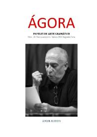 Portada:Ágora: papeles de arte gramático. Núm. 20, verano 2023