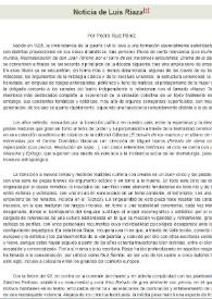 Más información sobre Noticia de Luis Riaza / Pedro Ruiz Pérez