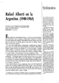 Portada:Alberti en la Argentina (1940-1963) / María Teresa Pochat 