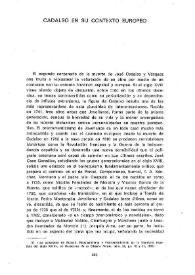 Más información sobre Cadalso en su contexto europeo / Federico Bermúdez-Cañete Fernández  