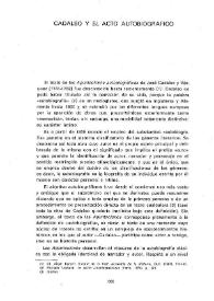 Cadalso y el acto autobiográfico  / María Embeita    | Biblioteca Virtual Miguel de Cervantes