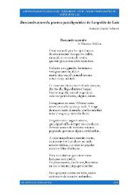 Más información sobre "Buscando acuerdo", poema paradigmático de Leopoldo de Luis 
 / Antonio García Velasco  