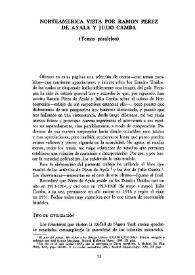 Portada:Norteamérica vista por Ramón Pérez de Ayala y Julio Camba (Temas paralelos) / Pelayo H. Hernández   