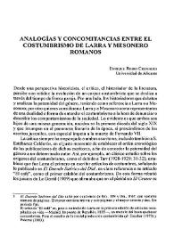 Más información sobre Analogías y concomitancias entre el costumbrismo de Larra y Mesonero / Enrique Rubio Cremades