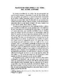 Portada:Macedonio Fernández y el tema del autor anónimo   / Gerardo Mario Goloboff 