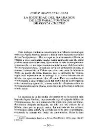 La identidad del narrador de los "Paralipómenos" de "Pepita Jiménez" / José María Ruano de la Haza | Biblioteca Virtual Miguel de Cervantes