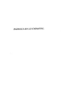 Portada:Barraca en lo Cabanyal / Eduard Escalante ; edició a cura de Josep Lluís i Rodolf Sirera