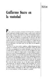 Portada:Guillermo Sucre en la vastedad / Alfredo Chacón
