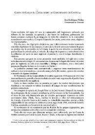 Portada:Carta de Carlos I a Úbeda sobre las Comunidades de Castilla / José Rodríguez Molina