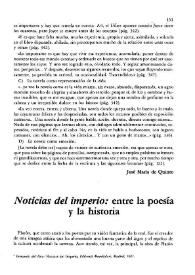 "Noticias del imperio", entre la poesía y la historia  / Juan Malpartida  | Biblioteca Virtual Miguel de Cervantes