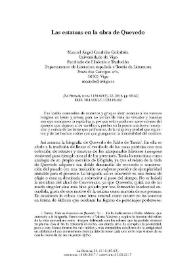 Las estatuas en la obra de Quevedo  / Manuel Ángel Candelas Colodrón  | Biblioteca Virtual Miguel de Cervantes