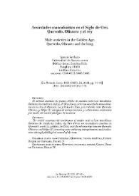 Ansiedades masculinistas en el Siglo de Oro: Quevedo, Olivares y el rey  / Ignacio Arellano Ayuso  | Biblioteca Virtual Miguel de Cervantes