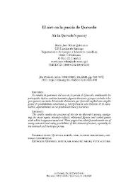 El aire en la poesía de Quevedo  / María José Tobar Quintanar | Biblioteca Virtual Miguel de Cervantes