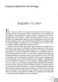 Más información sobre Baquero y Clarín / Francisco Javier Díez de Revenga