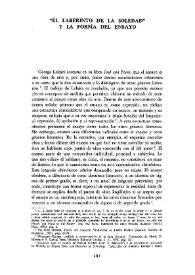 "El laberinto de la soledad" y la forma del ensayo  / Fernando de Toro | Biblioteca Virtual Miguel de Cervantes