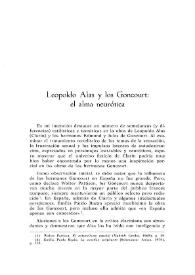 Leopoldo Alas y los Goncourt: El alma neurótica / Noël Maureen Valis | Biblioteca Virtual Miguel de Cervantes