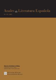 Portada:Anales de Literatura Española. Núm. 43, 2025
