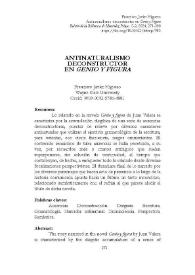Más información sobre Antinaturalismo deconstructor en "Genio y Figura" / Francisco Javier Higuero