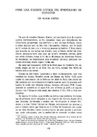 Para una edición crítica del epistolario de Góngora. Un nuevo códice / José Manuel Blecua | Biblioteca Virtual Miguel de Cervantes