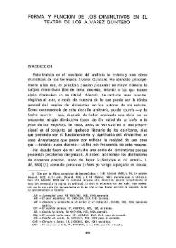Más información sobre Forma y función de los diminutivos en el teatro de los Álvarez Quintero / Manuel Alvar Ezquerra