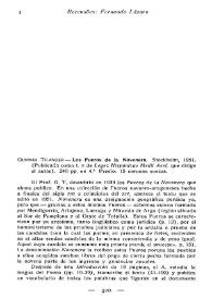 Gunnat Tilander. -- Los Fueros de la Novenera, Stockholm, 1951 (Publicado como t. II de Leges Hispanicae Medii Aevi, que dirige el autor). 240 pp.  / Manuel Alvar | Biblioteca Virtual Miguel de Cervantes
