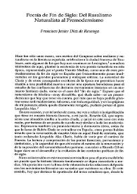 Poesía de Fin de Siglo: Del Ruralismo Naturalista al Prerromanticismo / Francisco Javier Díez de Revenga | Biblioteca Virtual Miguel de Cervantes
