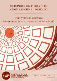 Más información sobre El Conde don Pero Vélez y don Sancho el Deseado / tercera  edición crítica y anotada (versión digital) de William R. Manson, C. George Peale [et al.]
