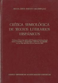 Más información sobre Crítica semiológica de textos literarios hispánicos : volumen II de las Actas del Congreso Internacional sobre Semiótica e Hispanismo, celebrado en Madrid en los días del 20 al 25 de junio de 1983 / Miguel Ángel Garrido Gallardo (ed.)