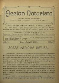 Acción Naturista. Núm. 8, 1919 | Biblioteca Virtual Miguel de Cervantes