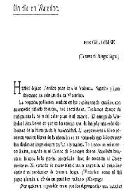 Un día en Waterloo / Por Colombine (Carmen de Burgos Seguí) | Biblioteca Virtual Miguel de Cervantes