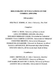 Bibliography of Publications on the Comedia (1995-1996) / Germán Vega García-Luengos | Biblioteca Virtual Miguel de Cervantes